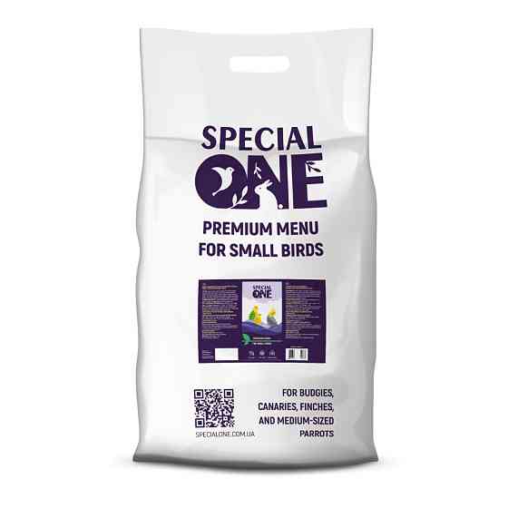 Полнорационный корм TM Special One для волнистых и средних попугаев, а также экзотических птиц 10 кг. Киев