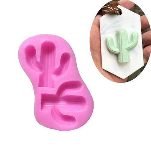 Молд силиконовый Кактусы 85 на 53 мм розовый Киев - изображение 3