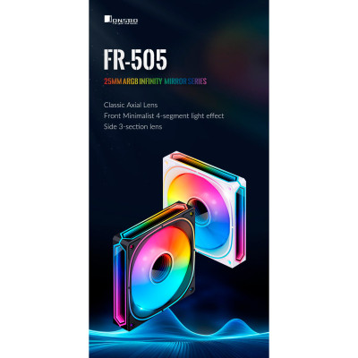 Кулер для корпуса JONSBO FR-505BR Reverse ARGB Black Винница - изображение 7