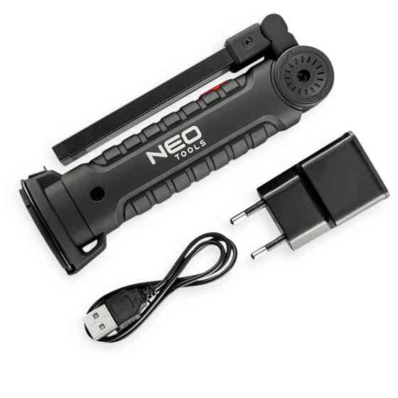 Ліхтар багатофункціональний 1 cob 3w + cob, акб 1200 мач, магніт, зачіп, usb складаний Neo Tools інспекційний Мукачево