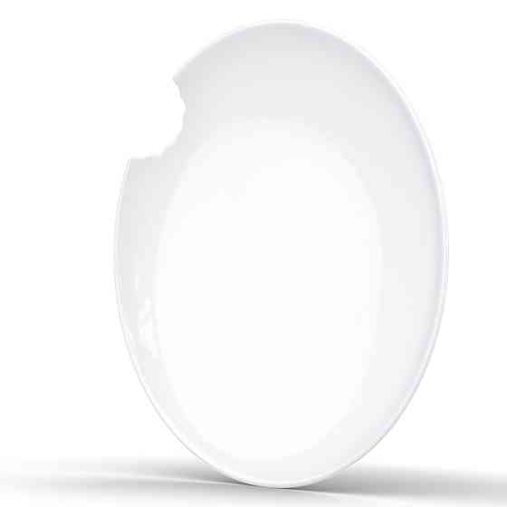 Набір із двох надкушених глибоких тарілок Tassen, 24 см, фарфор Рівне