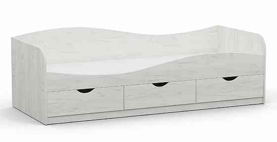 Кровать односпальная L-9, Дуб Крафт Білий, 2030х834х656 Львов