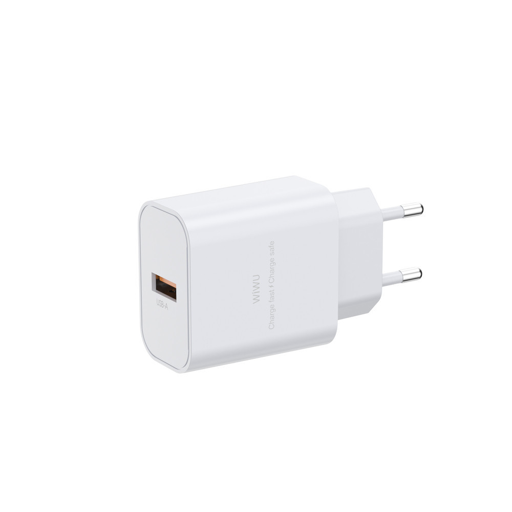 Мережевий зарядний пристрій з кабелем WIWU 2.4A Essen GaN Fast Charger Combo with A-M cable Wi-G023 A-M EU White Одеса - фото 3