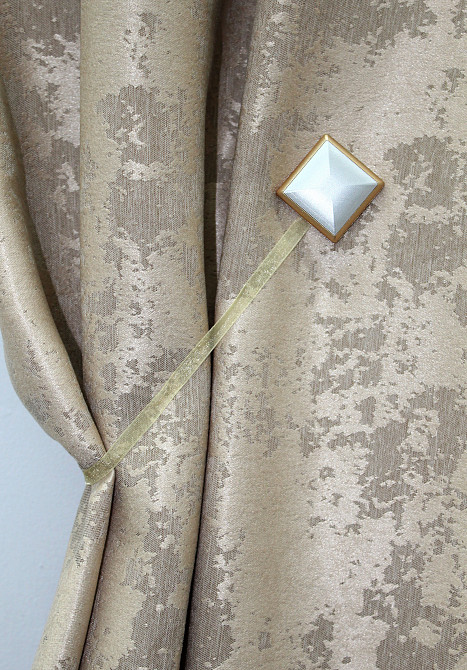 Магниты для штор и гардин (209м) Квадрат 2 шт Злотистый с серебристым (81-120) Киев - изображение 3