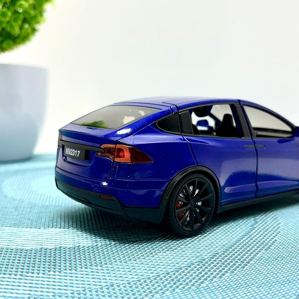 Машина Автосвіт Tesla Model X інерційна відчиняються двері капот багажник 17см Синя (AP-2004) Чернигов - изображение 4