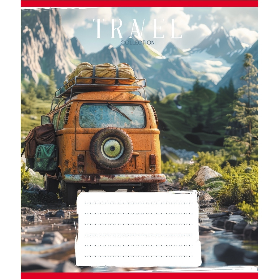 Зошит учнівський "Подорож на авто" 036-570083K-3 в клітинку, 36 аркушів Вінниця - фото 1