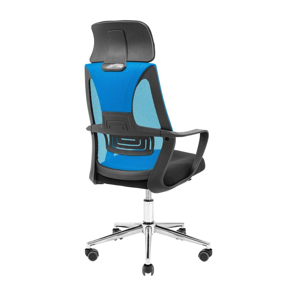 Офісне Крісло Керівника Profi Piastra Хром Чорно-синій Київ - фото 4