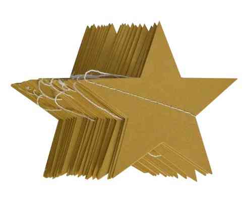 Гірлянда зірочки на нитці матові 4 м на 10 см золотистий Київ