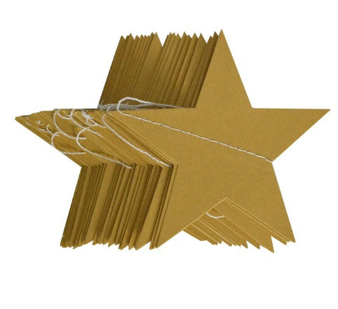 Гірлянда зірочки на нитці матові 4 м на 10 см золотистий Київ - фото 4