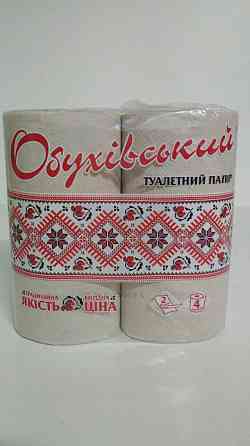Бумага в туалет макулатурная ОБУХОВСКАЯ 4 рулончика в пачке (1 пачка) Харьков
