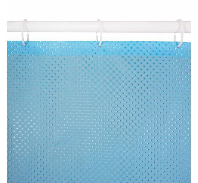 Штора для ванной Ткань Пика 180*180 см голубая Харьков - изображение 5