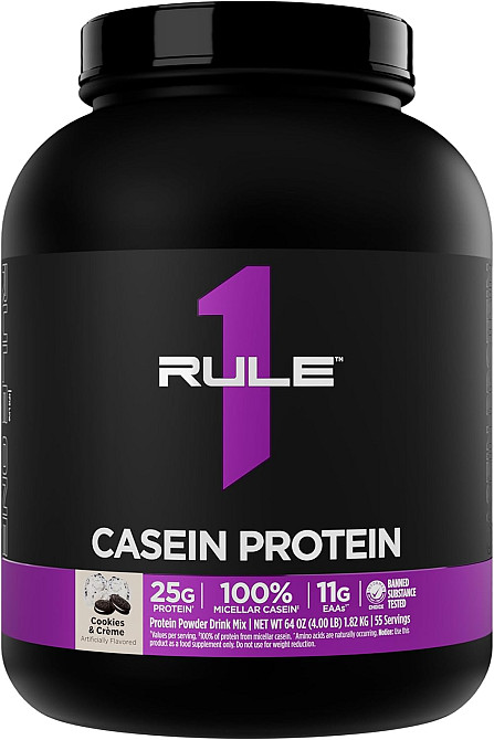 Протеин Rule 1 Casein 1800g (Cookies & Creme) Луцк - изображение 1