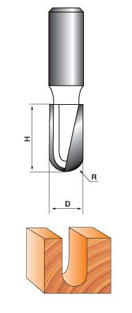 Фреза ГЛОБУС 1012 d8 D16 h25 h60 пазова галюва Коломия - фото 2