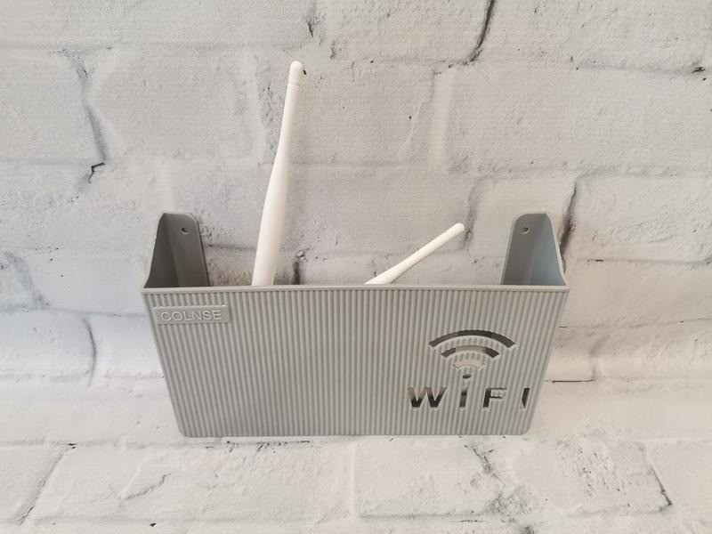 Держатель для Wi-Fi беспроводного маршрутизатора.Полка подвесная для роутера, держатель для модема серый Каменец-Подольский - изображение 3