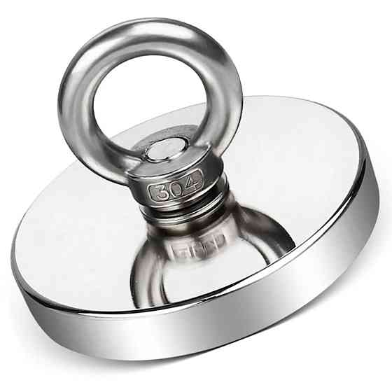 Неодимовий магніт 90мм - 350кг у корпусі із зовнішнім кільцем / Пошуковий магніт / Магніт SBR Київ