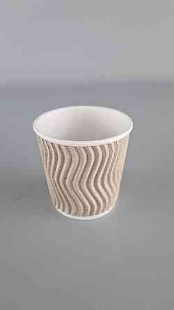 Паперові одноразові склянки гофровані 110 мл "Бурий" Маестро (20 шт.) Харків