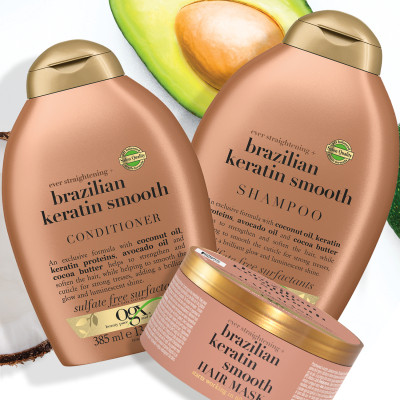 Маска для волосся OGX Brazilian Keratin Smooth Розгладжувальна 300 мл (3574661711003) Вінниця - фото 9