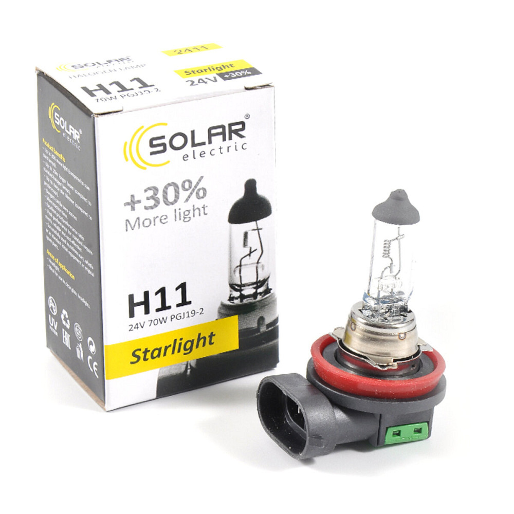 Галогенова лампа Solar H11 24V 70W PGJ19-2 Starlight +30% Киев - изображение 1