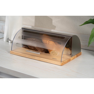 Хлібниця Ardesto Gemini 39х27х15см, дерево, пластик, нержавіюча сталь (AR0914GB) Вінниця - фото 8