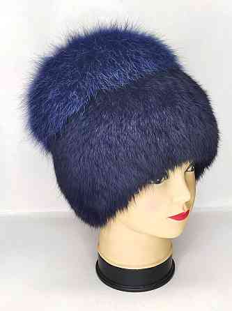 Шапка меховая женская Венера Синий Харьков