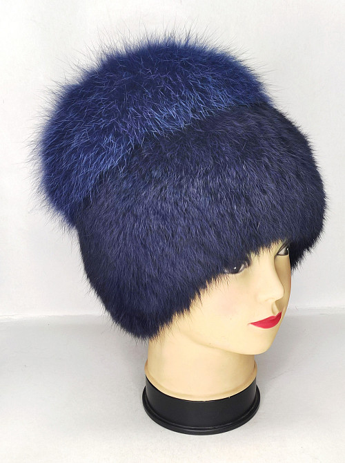 Шапка меховая женская Венера Синий Харьков - изображение 2