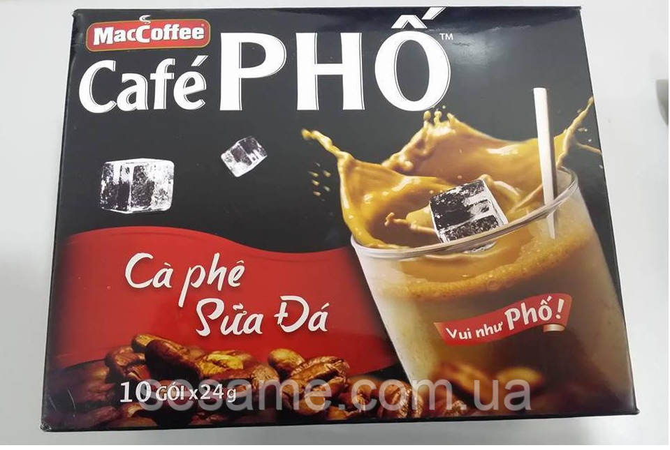 Вьетнамский натуральный растворимый кофе Cafe PHO 3в1 Maccoffee Cafe PHO 240г Харьков - изображение 5
