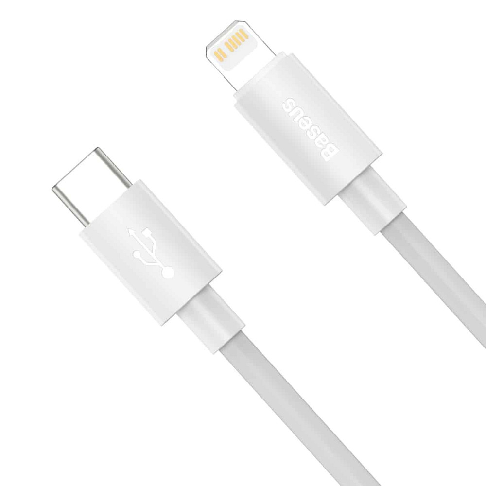 Кабель Baseus Simple Wisdom Data Cable Kit USB to iP PD 20W (2PCS/Set) 1.5m White Киев - изображение 3
