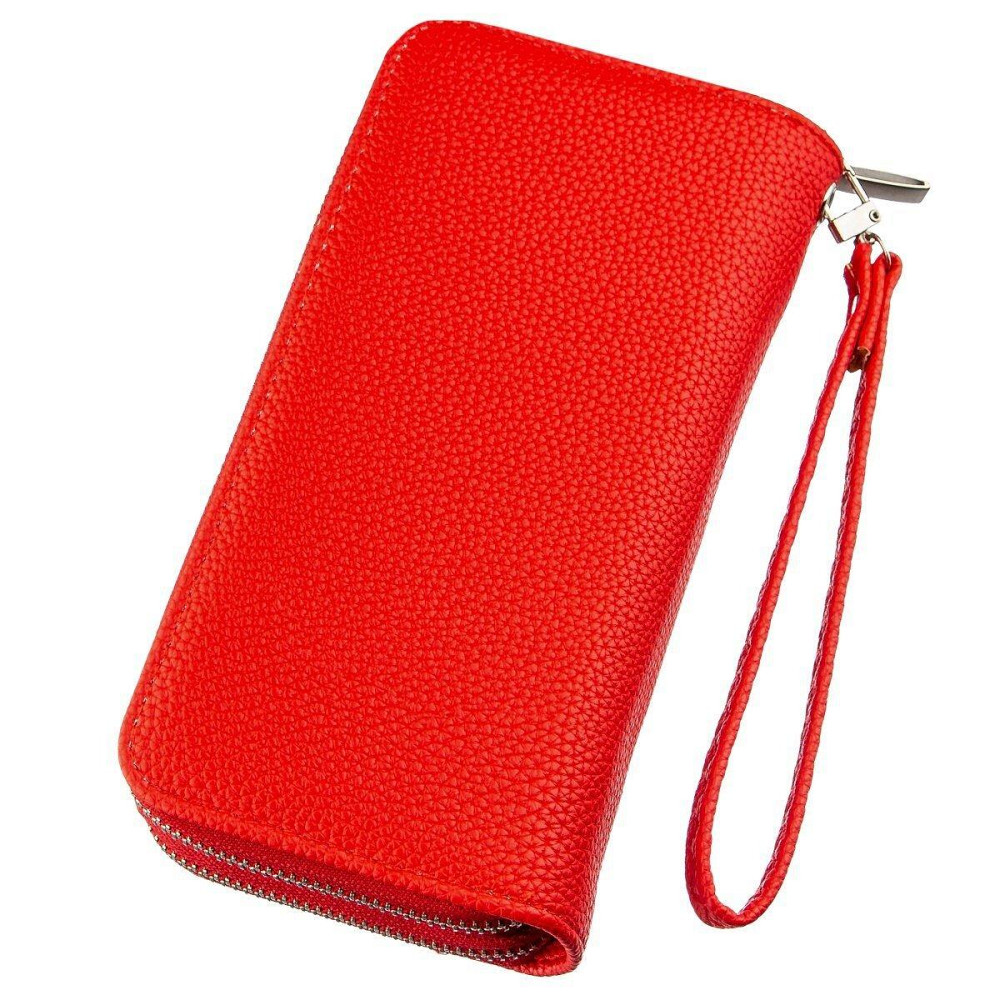 Кошелек женский из зернистой экокожи Ярко-красный (KIVI) Киев - изображение 1