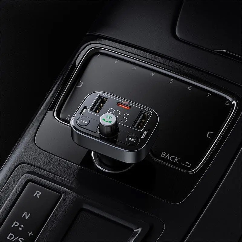 АЗП з FM-модулятором Baseus S-09 Pro Series Car FM Transmitter Cluster Black Київ - фото 12