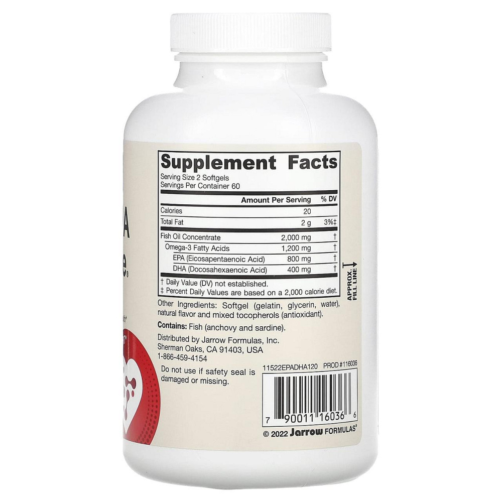 Рыбий жир баланс Jarrow Formulas EPA-DHA Balance 120 капс Киев - изображение 2