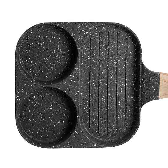 Квадратна сковорода на 3 секції з антипригарним покриттям Київ