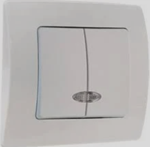 Вимикач двоклавішний накладний з підсвічуванням Ozgunsan Вінниця - фото 1