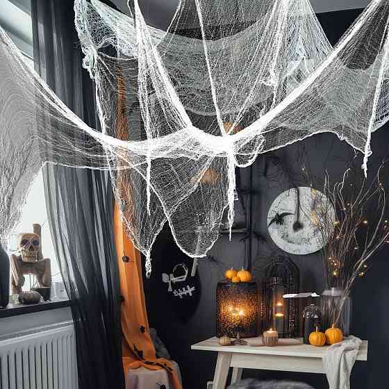 Ткань на Хэллоуин 1 штука 180 на 80 см белый Киев