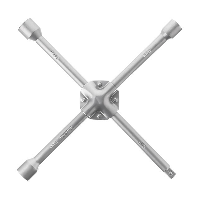 Ключ балонний хрестовий, укріплений, 1/2", 355×16 мм, 17×19×22 мм INTERTOOL HT-1602 Київ - фото 1