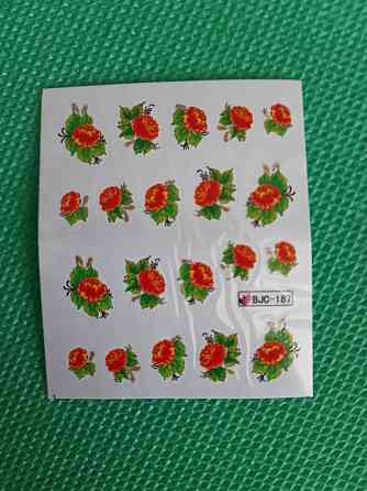 Наклейка на ногти цветочки - размер стикера 6*5см, инструкция по применению есть в описании товара Киев