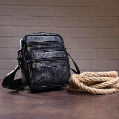 Сумка Vintage Мессенджер Черная (14992) Винница - изображение 11