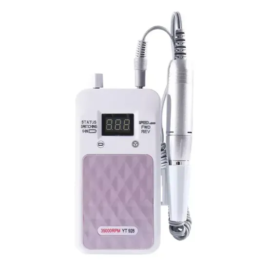 Портативный Фрезер для ногтей Nail Drill YT-928 аккумуляторный с индикатором заряда на 35 000 оборотов Коломия