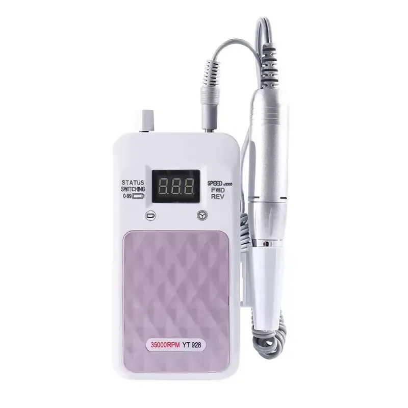 Портативный Фрезер для ногтей Nail Drill YT-928 аккумуляторный с индикатором заряда на 35 000 оборотов Коломия - фото 1