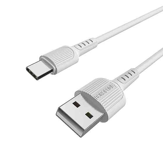 Кабель BOROFONE BX16 USB to Type-C 2A, 1m, PVC, TPE connectors, White Київ