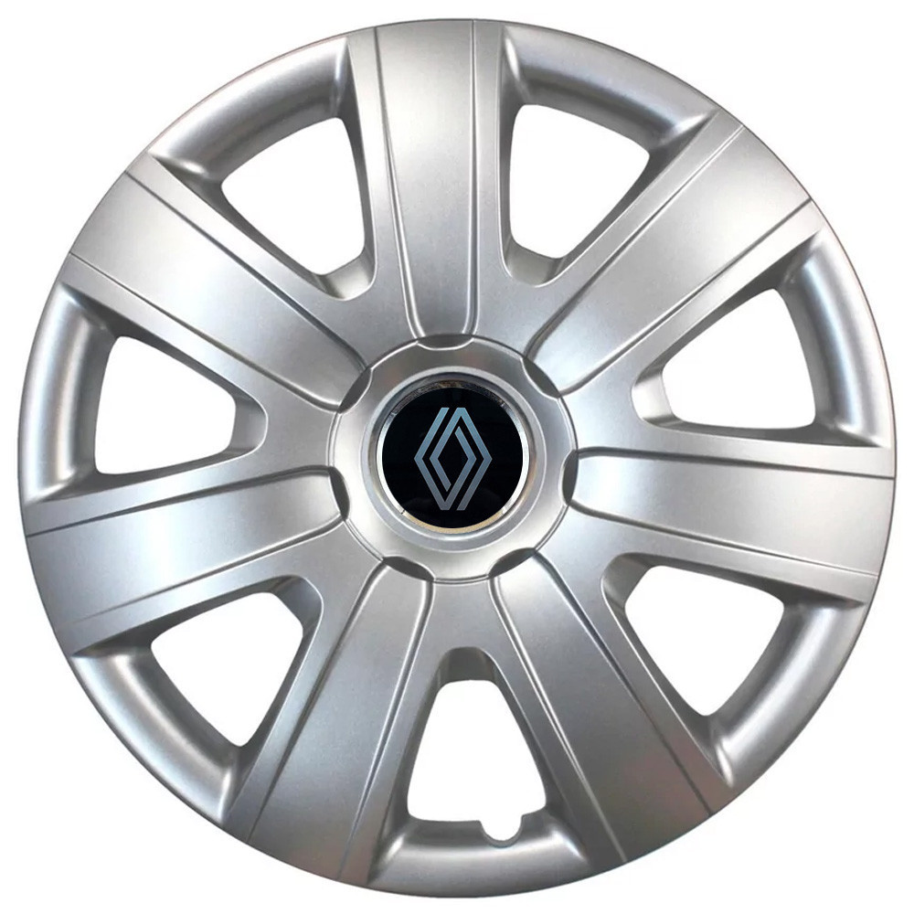 Автомобільні модельні ковпаки R14 Renault NEW 224 4шт, SJS, сріблясті Київ - фото 1