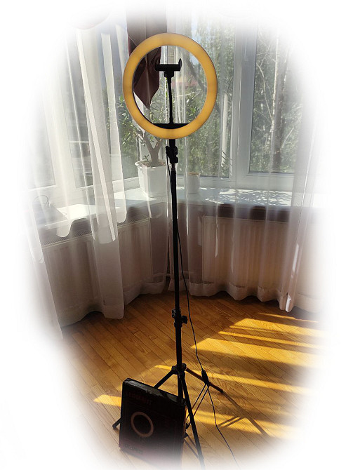 Яркая кольцевая лампа + штатив 2 метра! Для фото и видео. Для блога. Киев - изображение 2