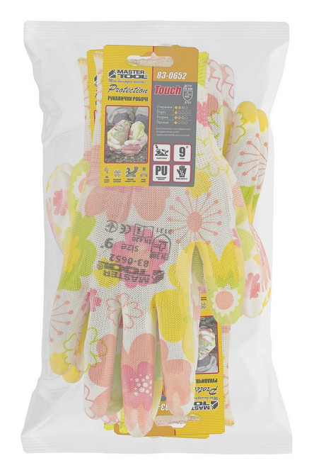 MASTERTOOL Рукавички безшовні трикотажні MASTERTOOL "Мальва" з поліуретановим покриттям долоні Коломия - фото 2