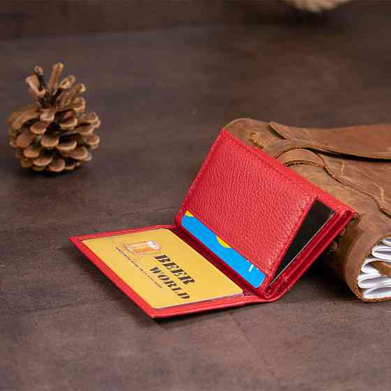 Візитниця-книжка ST Leather 19214 Червона Київ