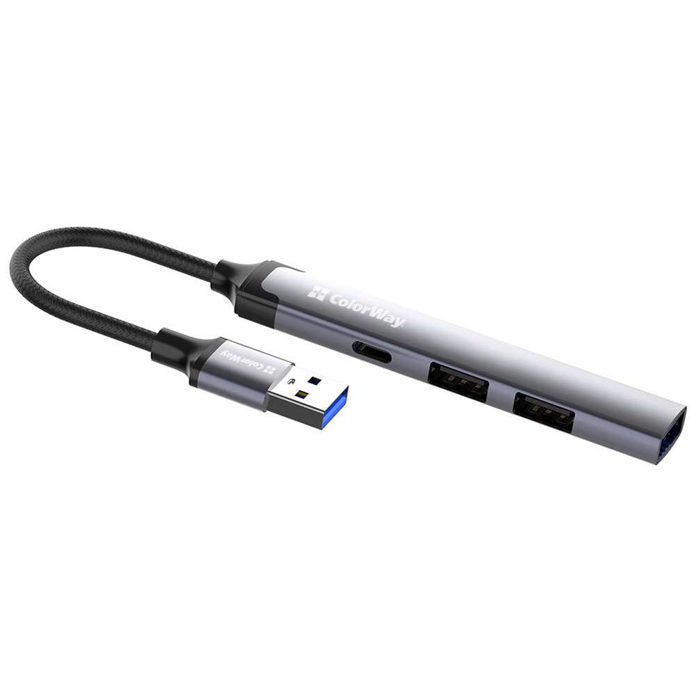 Хаб USB 3.0 -> 2xUSB 2.0+1xUSB 3.0+1xUSB-C Grey ColorWay Вінниця - фото 2