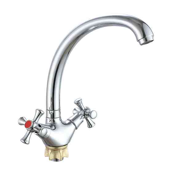 Смеситель для кухни WEZER VRL420-12 двухвентильный, хром Киев