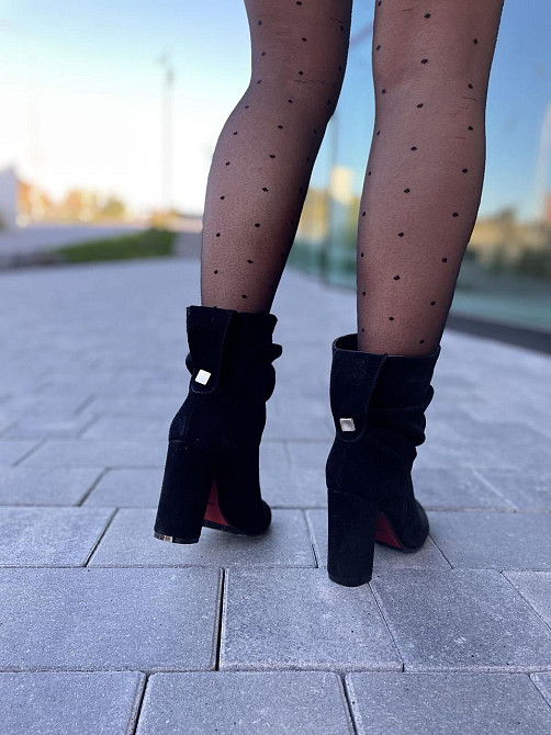 Nivelle Жіночі черевики NIVELLE чорні натуральна замша каблук 10см висота 15см (5051/9506-9534) Коломия - фото 4