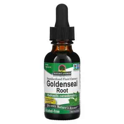Витаминно-минеральный комплекс Nature's Answer Экстракт желтокорня без спирта, Goldenseal Root, 30 мл (NTA-00628) Винница