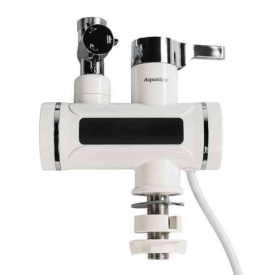 AQUATICA Кран-водонагреватель проточный s92 3.3кВт для ванны излив ухо на гайке с дисплеем и те Коломия