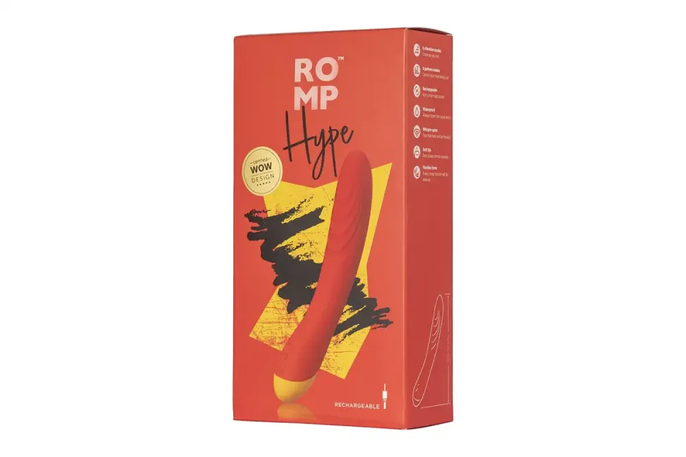 Вибратор для точки G и клитора Romp Hype, гибкий, особенно мягкая головка, 10 вариантов стимуляции Львов - изображение 7