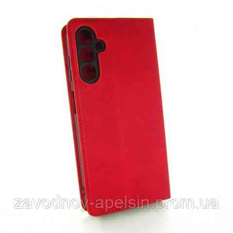 Чехол книжка Samsung A25 A256 Кожаный (красный) Одесса